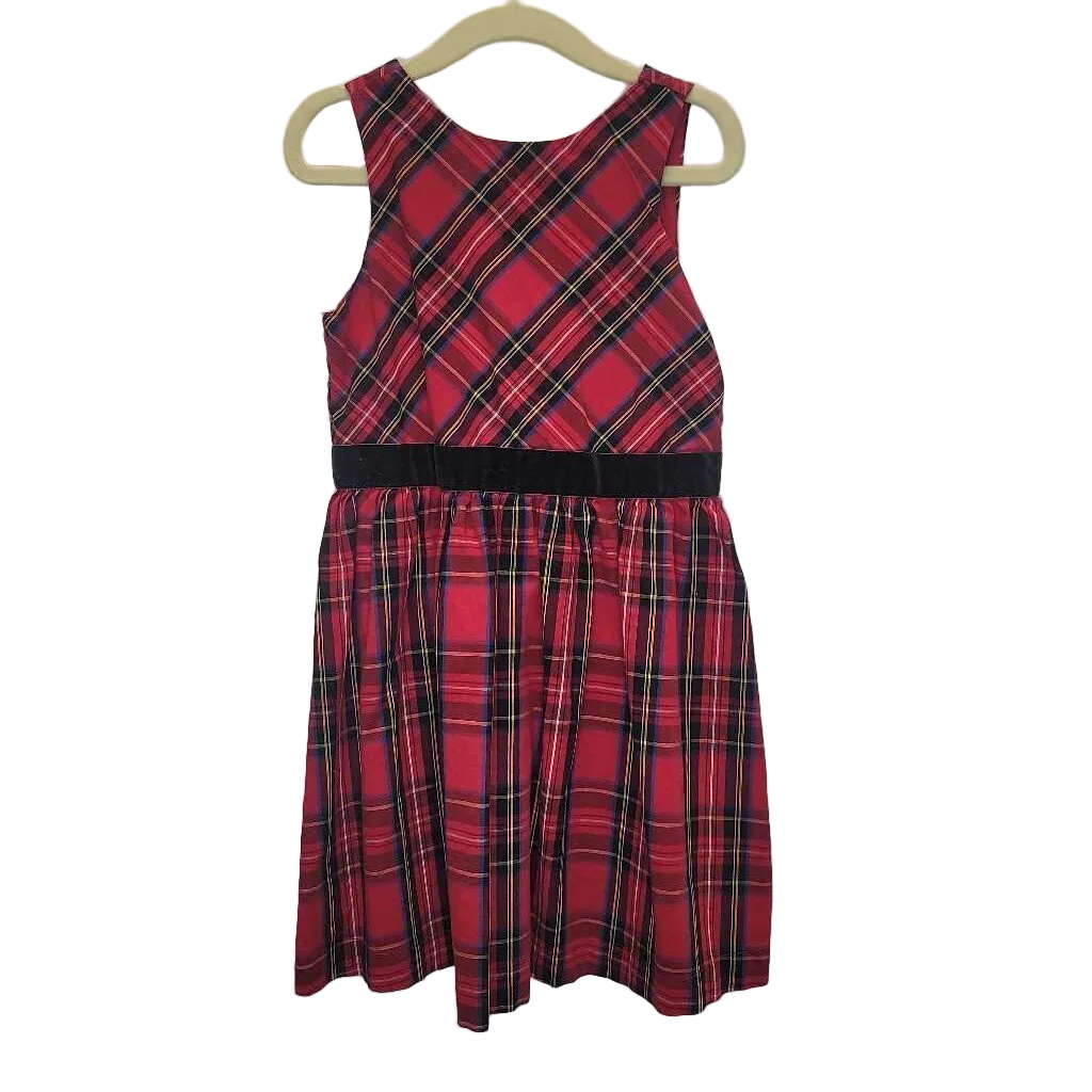 Tank Top Dress Zipper Back/Plaid