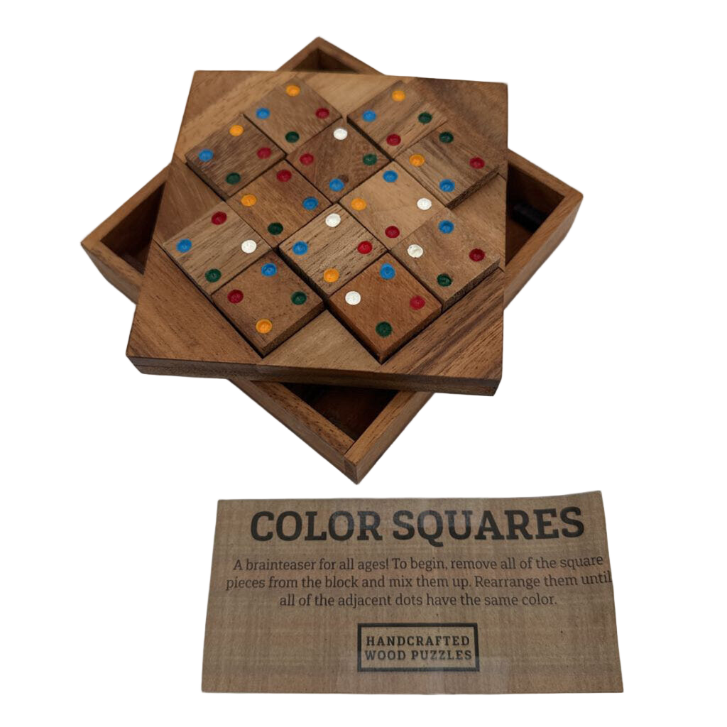 Color Square Wooden Dice Game
