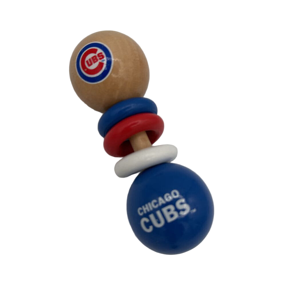 Wooden Baby Rattle/Cubs