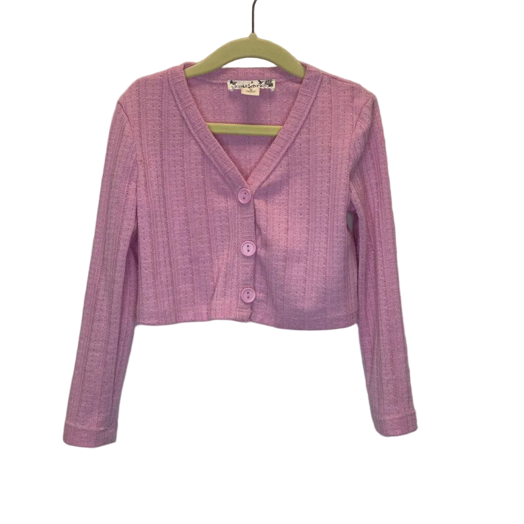 LS V Neck Cardigan Sweater/Button
