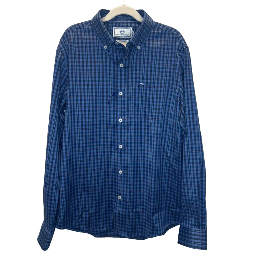 LS Collared Button Down/Plaid/Fish