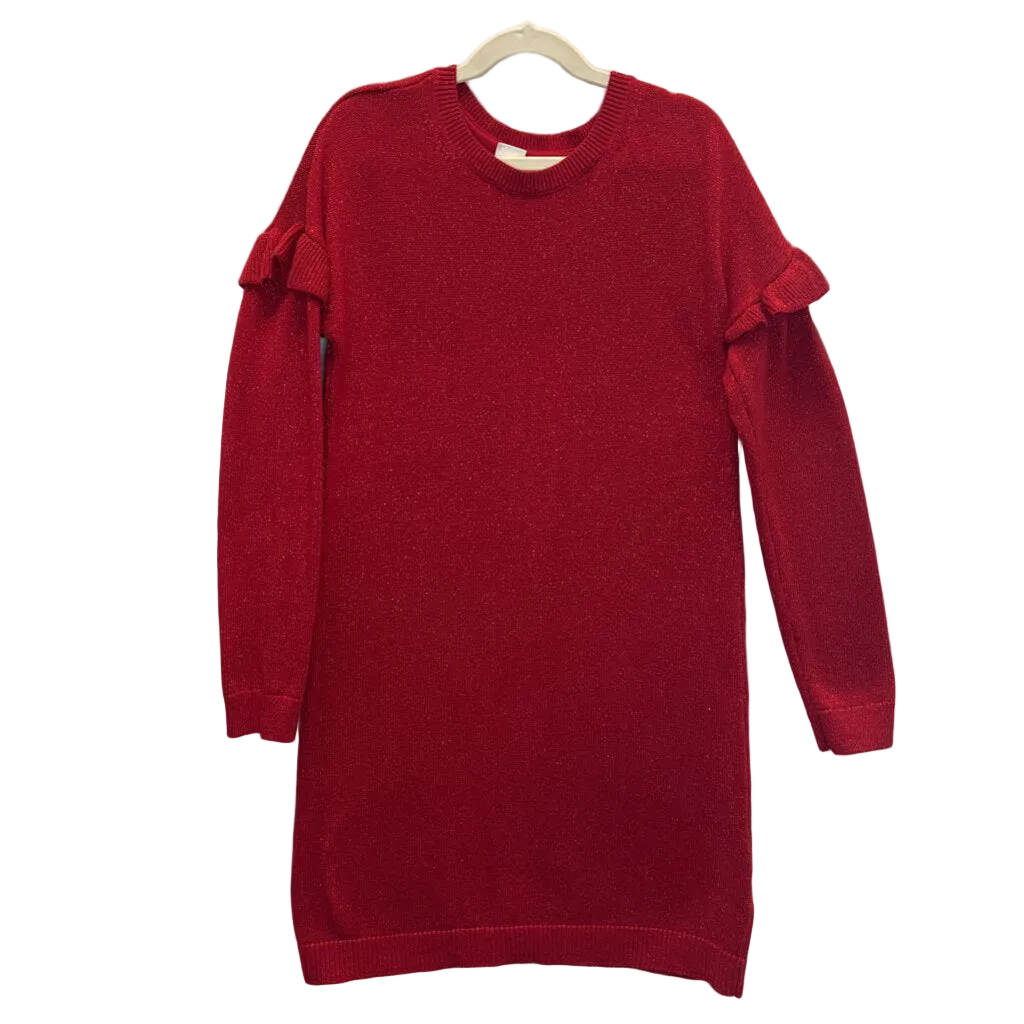LS Sweater Dress/Ruffle Sleeve