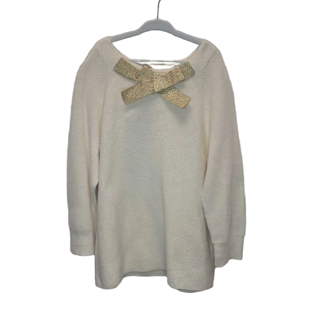 LS Sweater/Gold Bow Neck