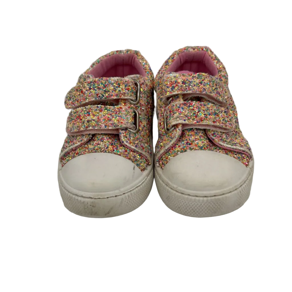 Velcro Tennis Flats/Rainbow Sparkle