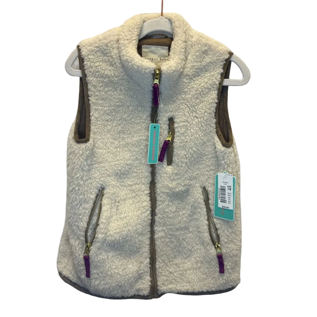 Sleeveless Puff Vest/Faux Sherpa