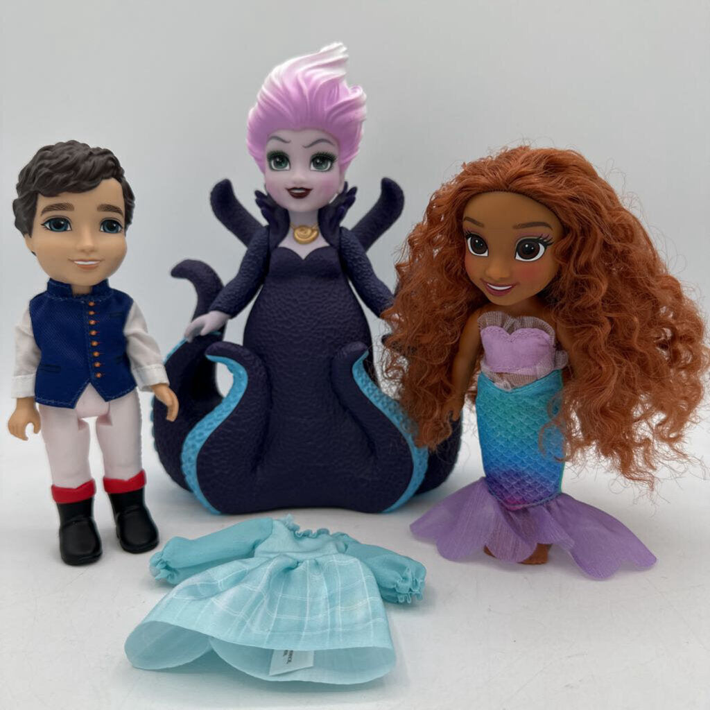 Little Mermaid Figurines/ Set of 3 / Missing Accessories