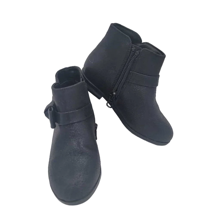 Ankle Boots with Bow/Zipper