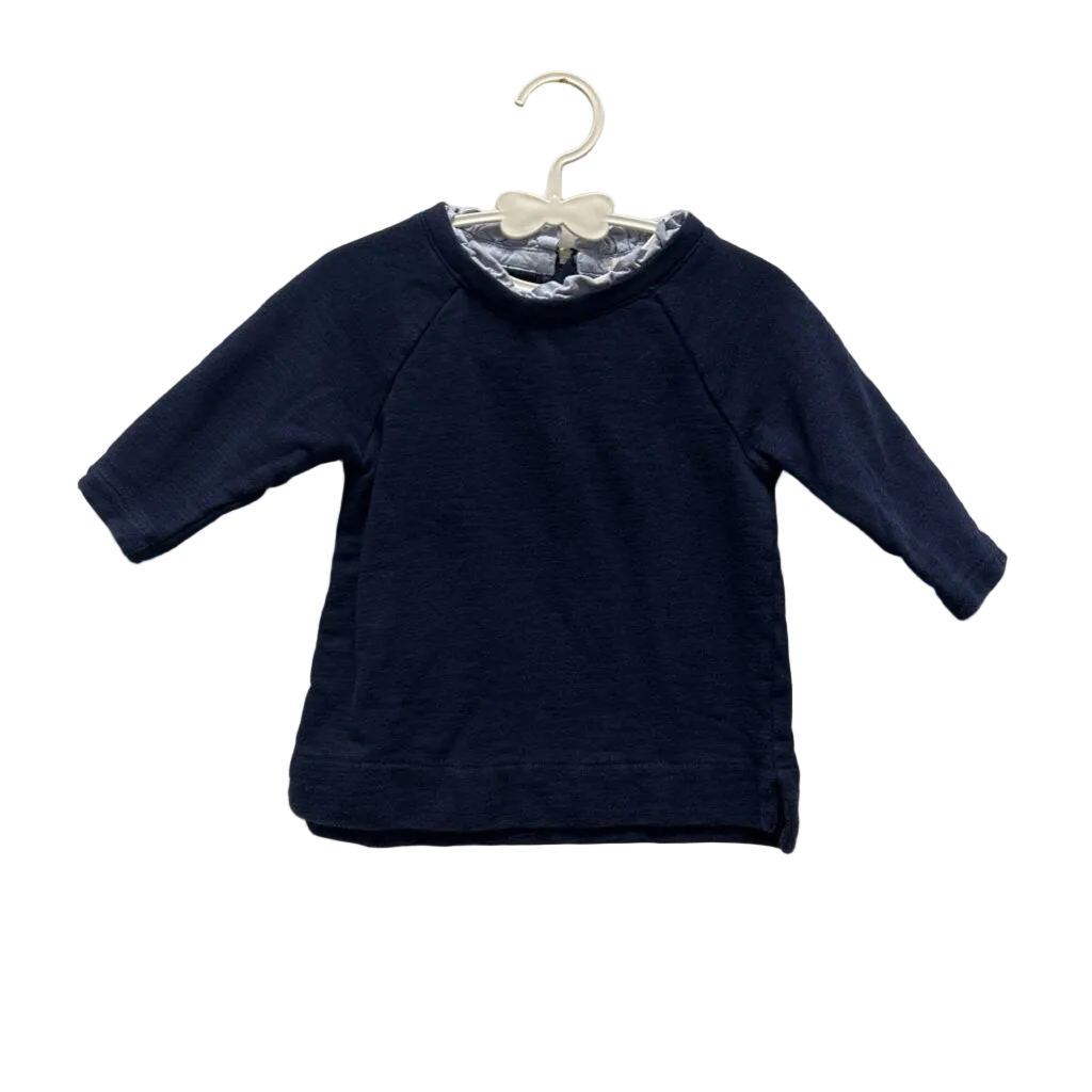 LS Shirt / Ruffle Denim Collar