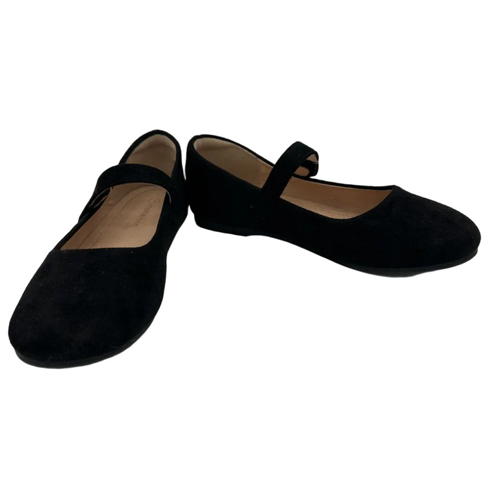 Mary Janes/Velcro Faux Suede