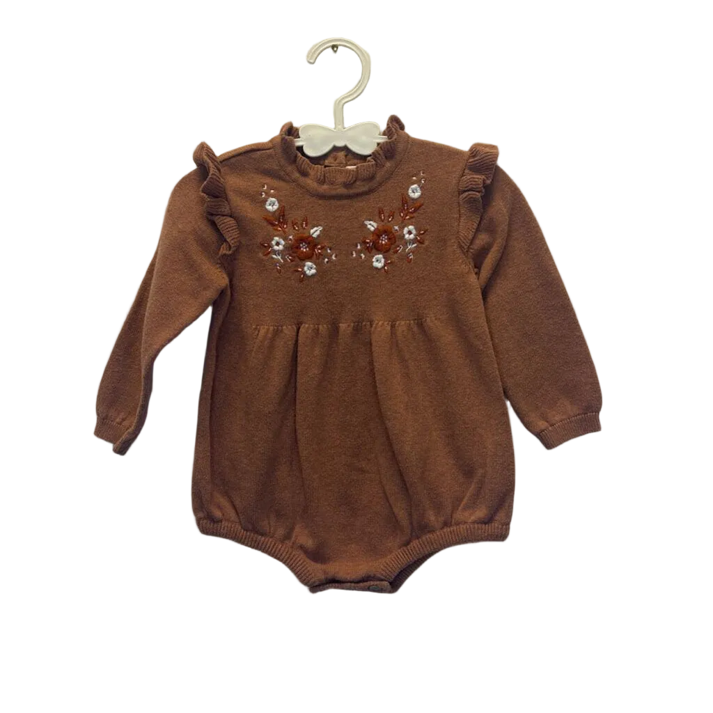 LS Ruffle Collar Romper