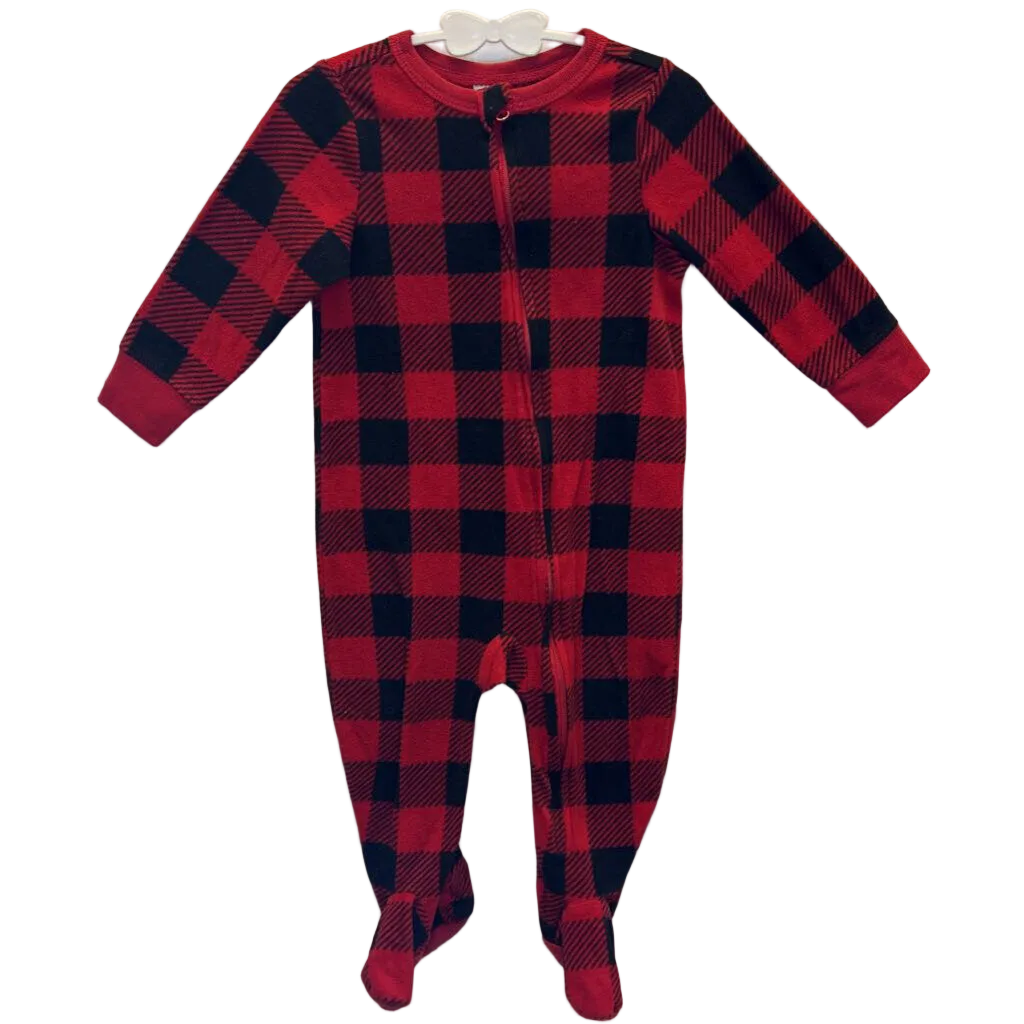 LS Footed Onesie / Plaid