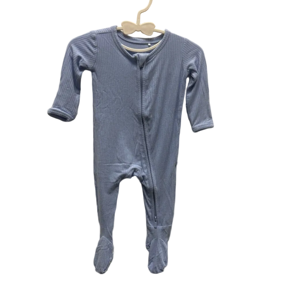 Footed Zip Up Onesie/Ribbed