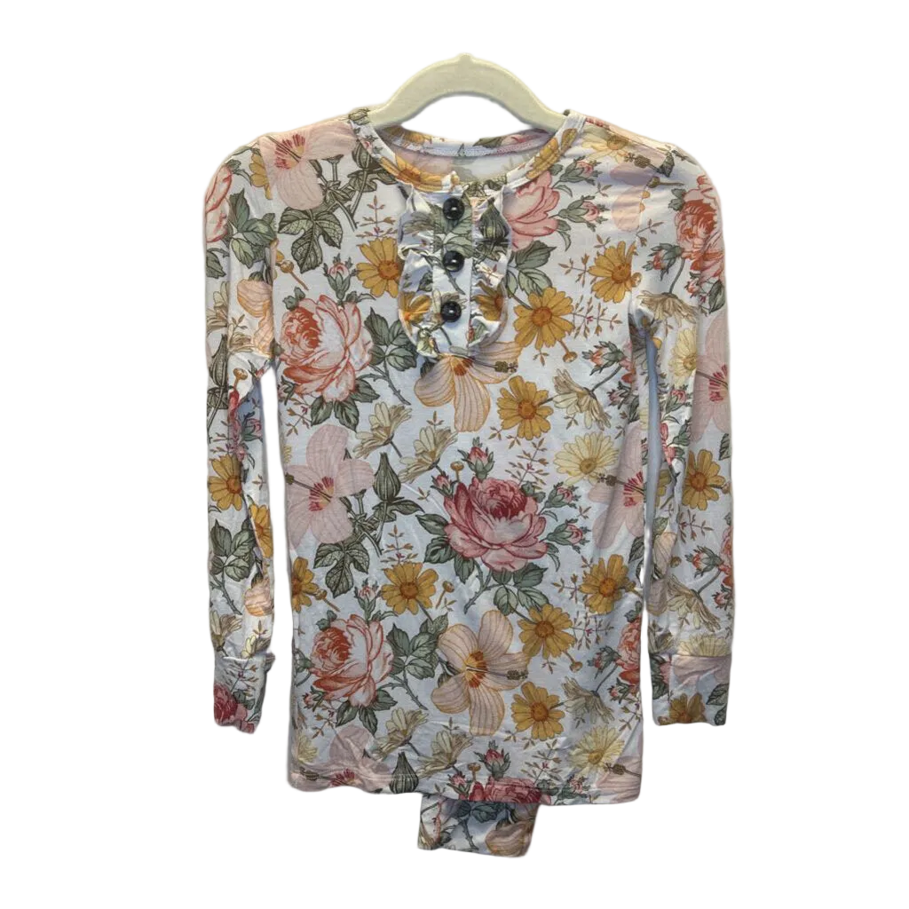 LS Shirt + Pants Pajamas / Flowers