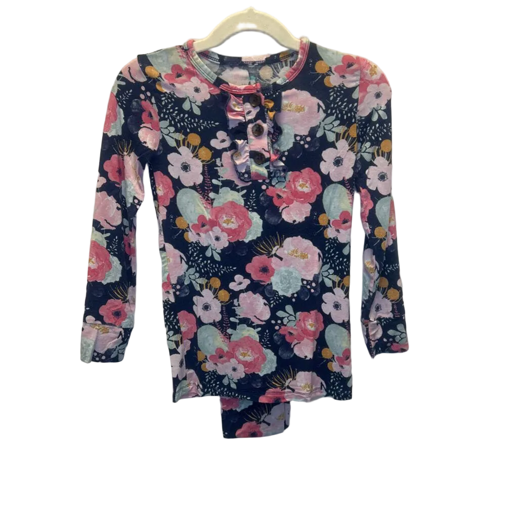 LS Shirt + Pants Pajamas / Flowers
