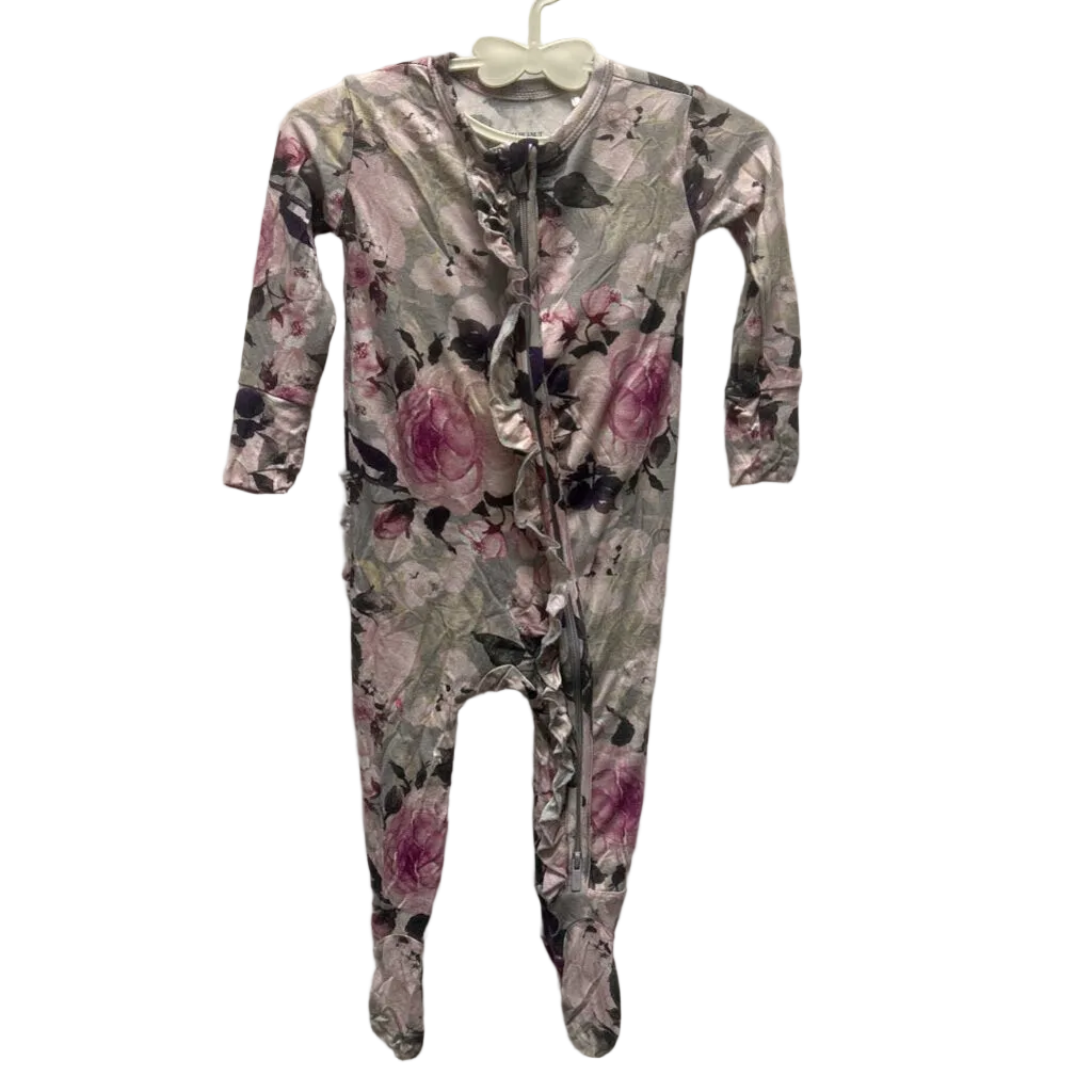 LS Footed Onesie/Foral