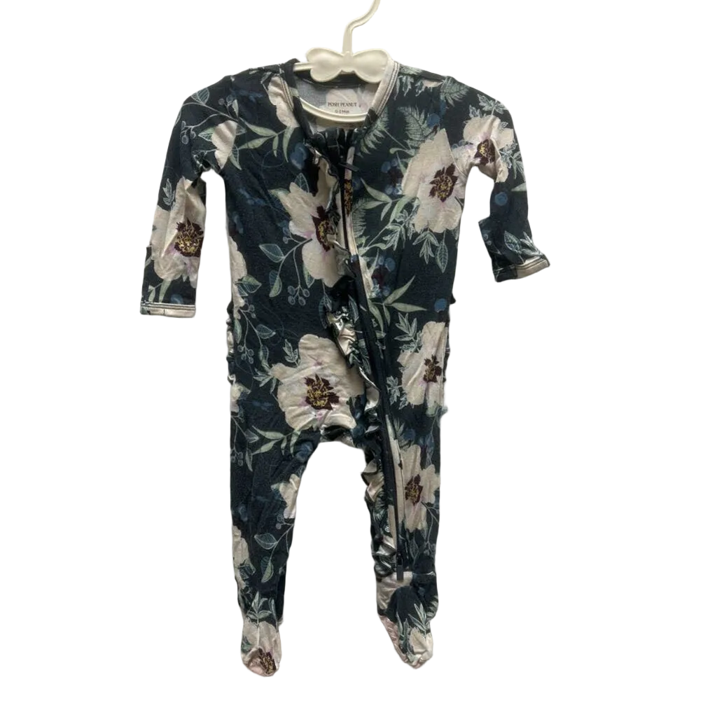LS Footed Onesie/Foral