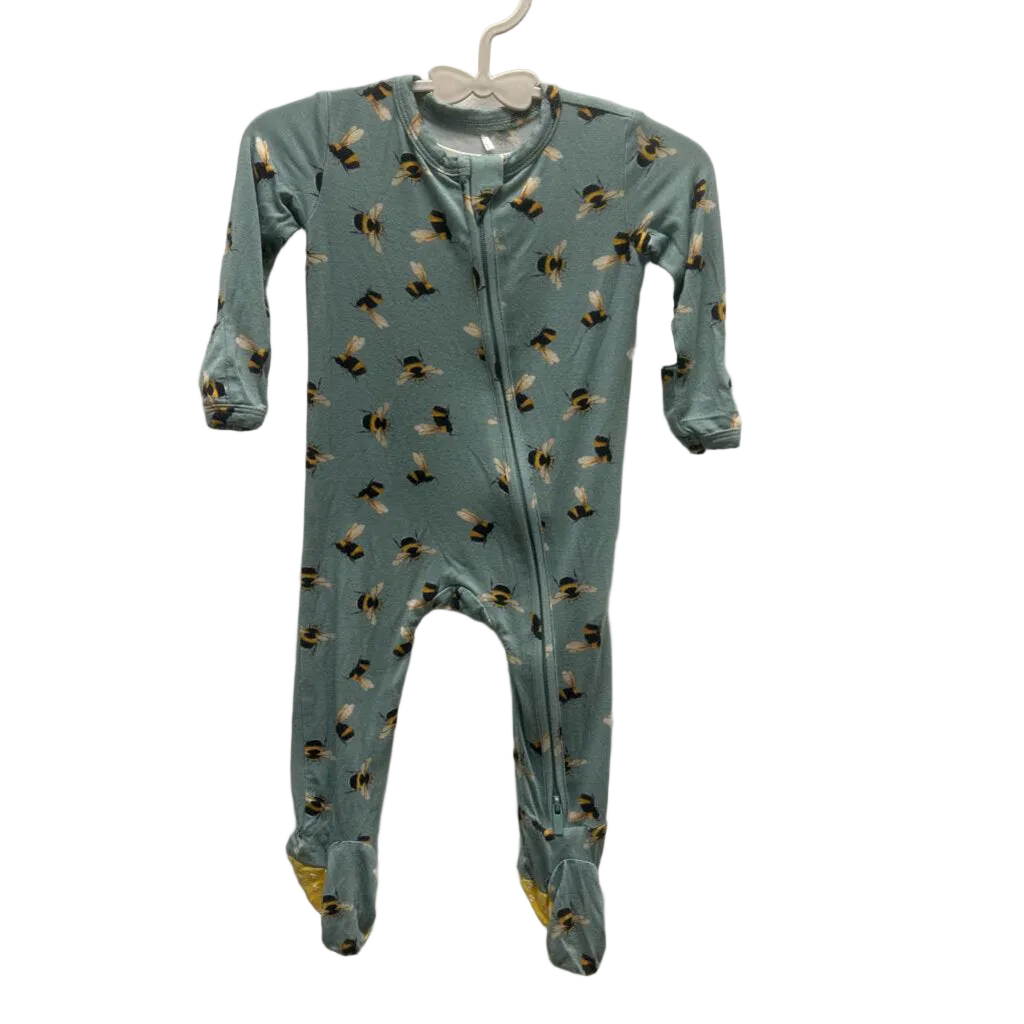 LS Footed Onesie / Bumble Bees