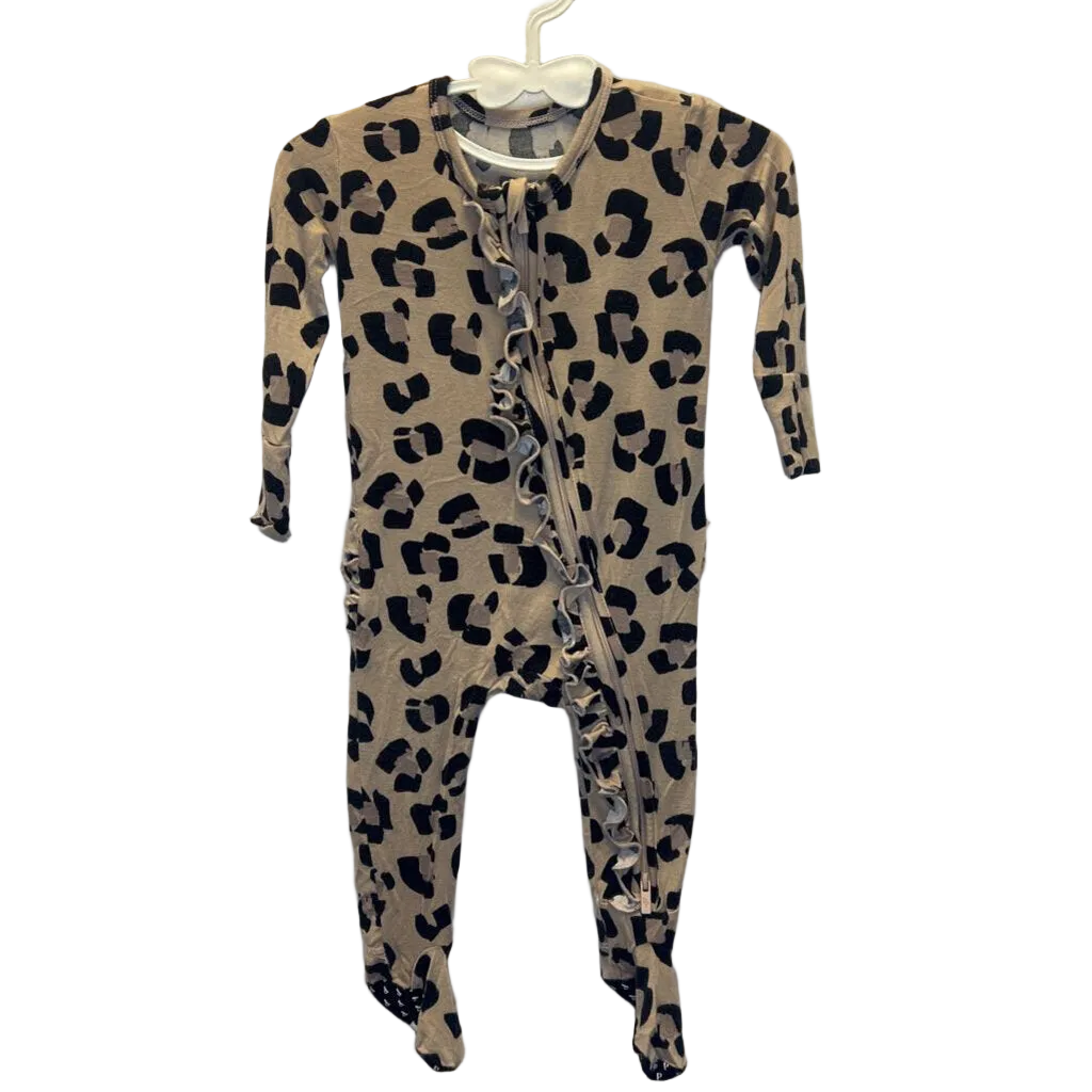 LS Footed Onesie / Leopard