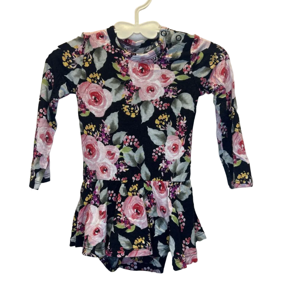 Bodysuit Dress Onesie / Flowers