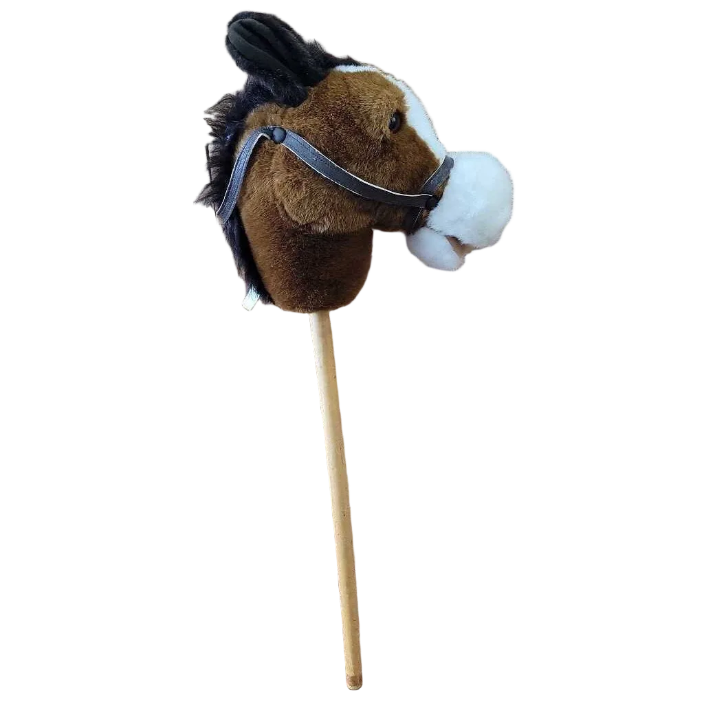 Large Plush Stick Horse
