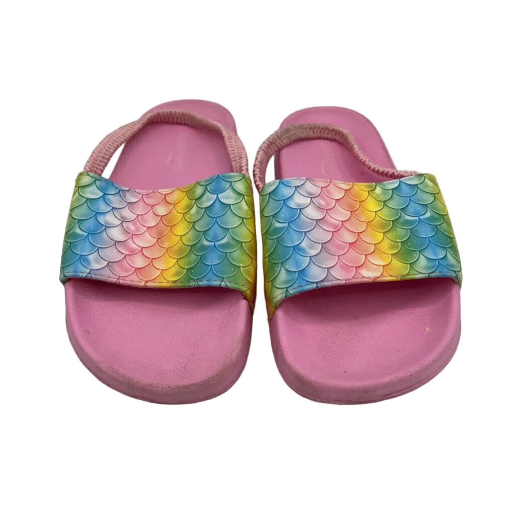 Slip Flip Flops: Elastic Back/Rainbow