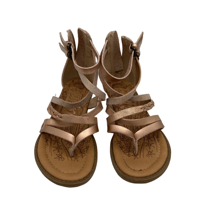 Strap Sandals: Zipper Back