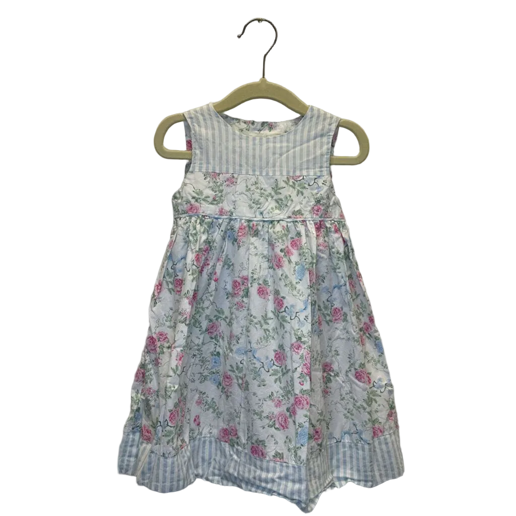 Sleeveless Empire Waist Floral Dress + Diaper Cover