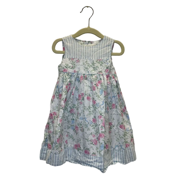 Sleeveless Empire Waist Floral Dress + Diaper Cover