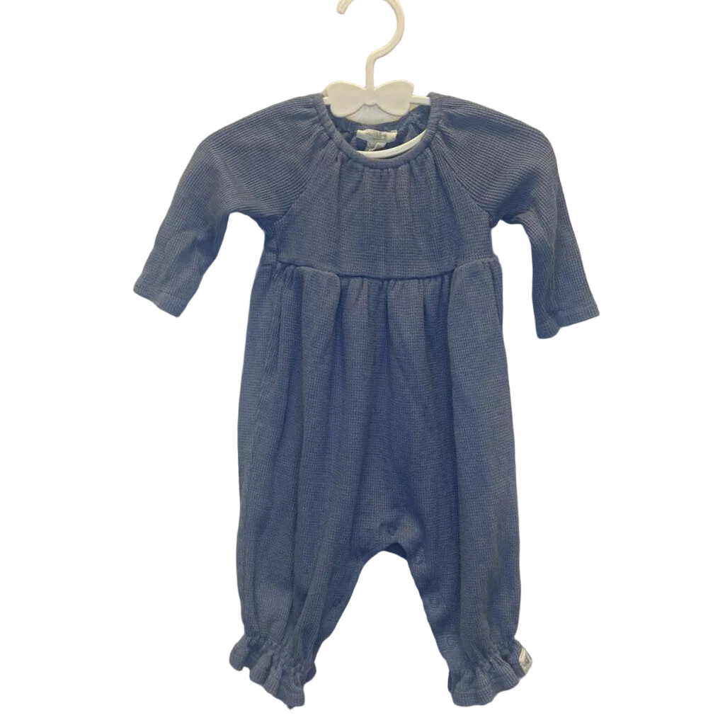 LS Romper/Snap Bottom/Waffle Texture