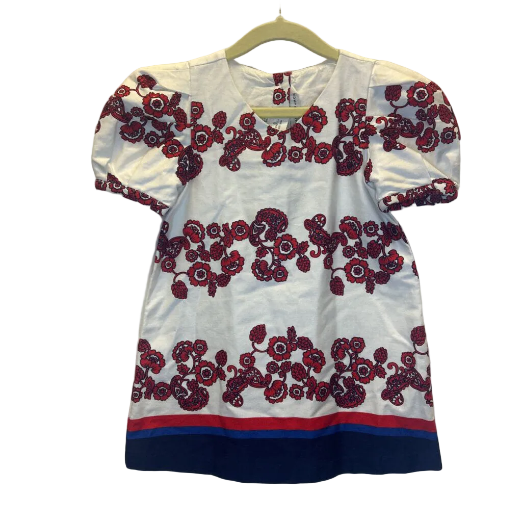 SS Dress Puffy Sleeve/Floral Pattern