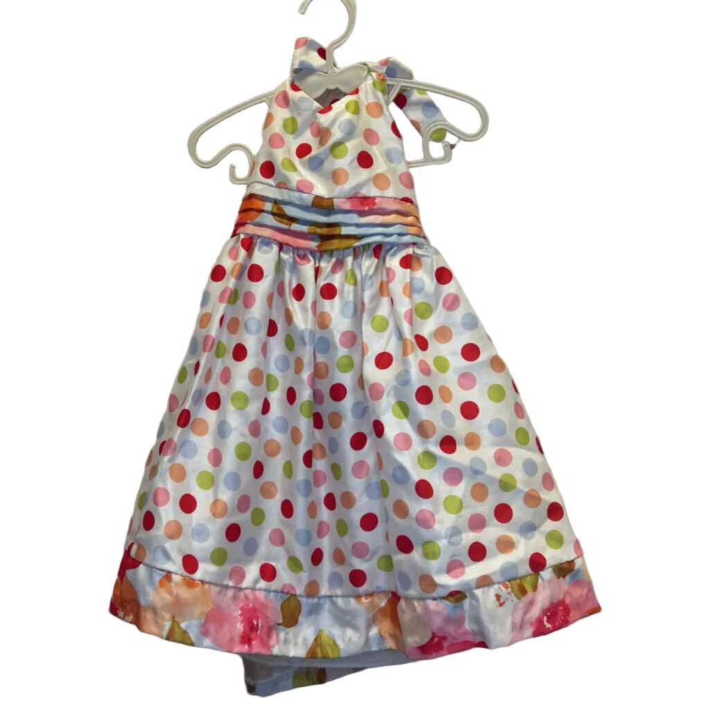 Tie Neck Halter Dress/Polk-A-Dot