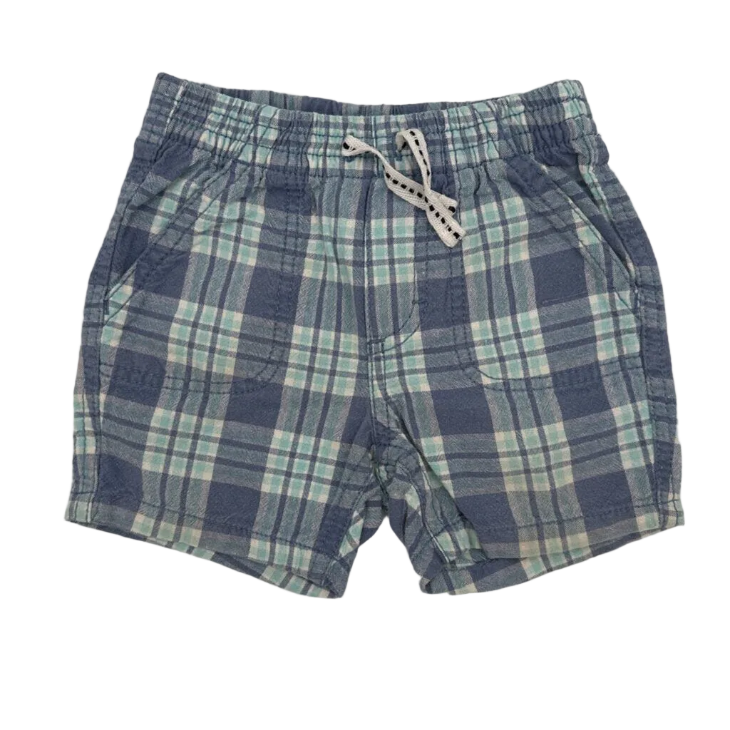 Elastic Waist Shorts/Plaid