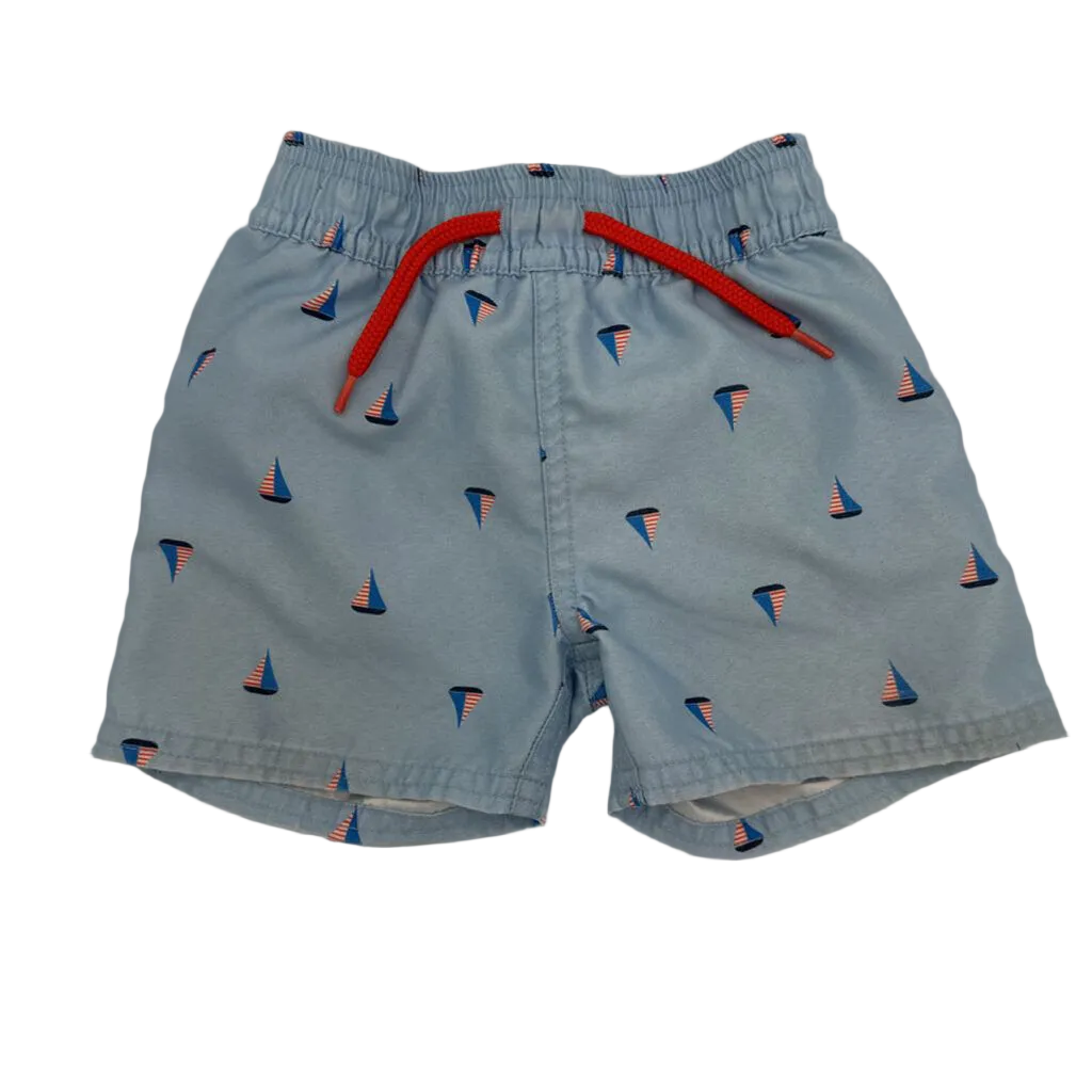 Elastic Waist Swim Trunks/Boats