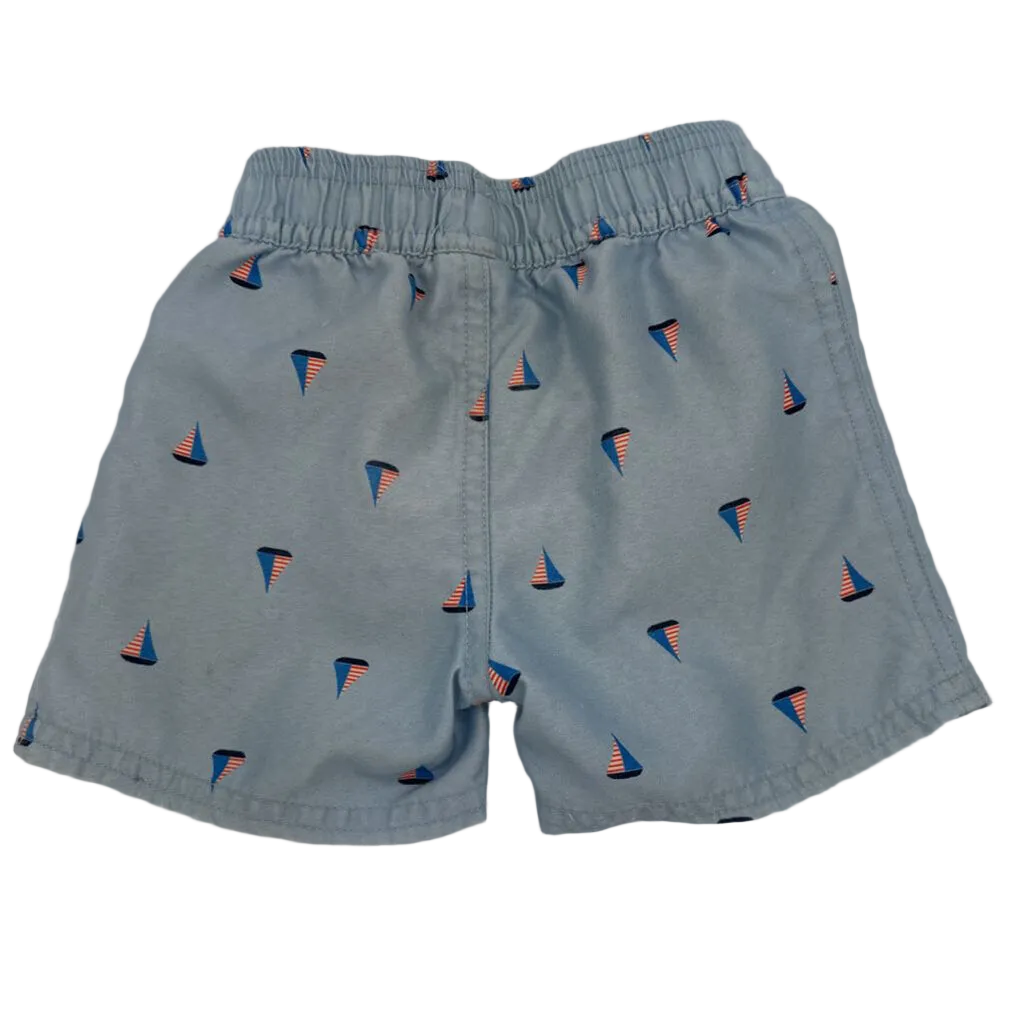 Elastic Waist Swim Trunks/Boats