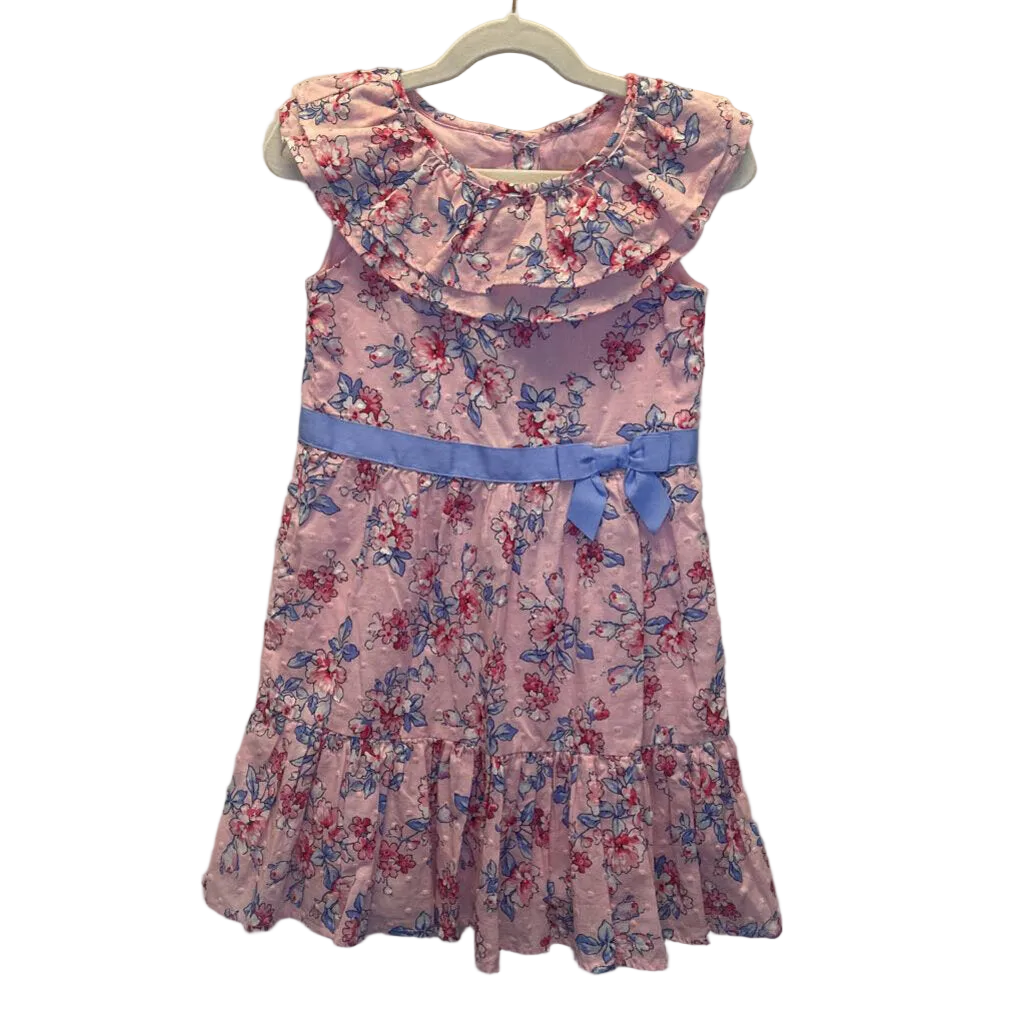 Ruffle Boatneck Dress/Floral
