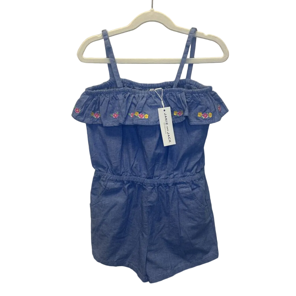 Tank Top Ruffle Neck Romper/Flowers
