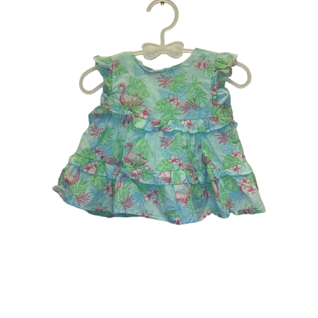 Tank Top Floral Dress & Diaper Cover Set