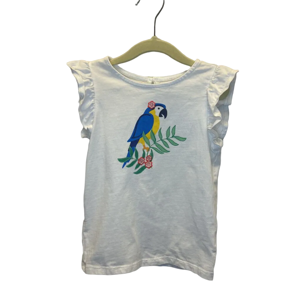 Sleeveless Shirt/Ruffle Cap/Parrot