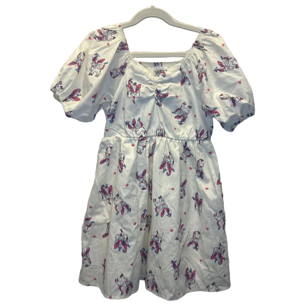 Puffy Sleeve Boat Neck Dress/Pokemon