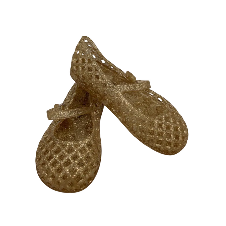 Velcro Clasp Jelly Shoes / Glittery