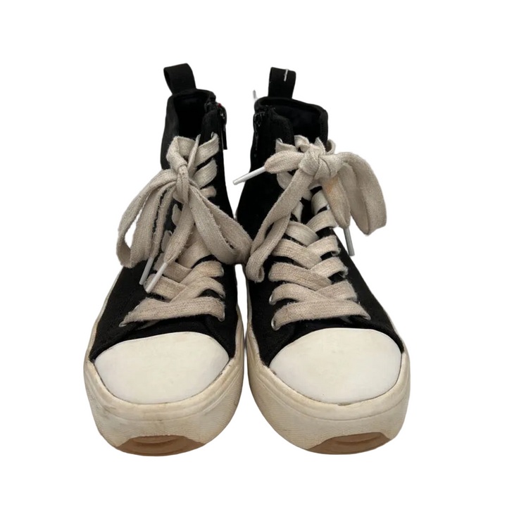 High Top Sneakers/Lace & Zipper
