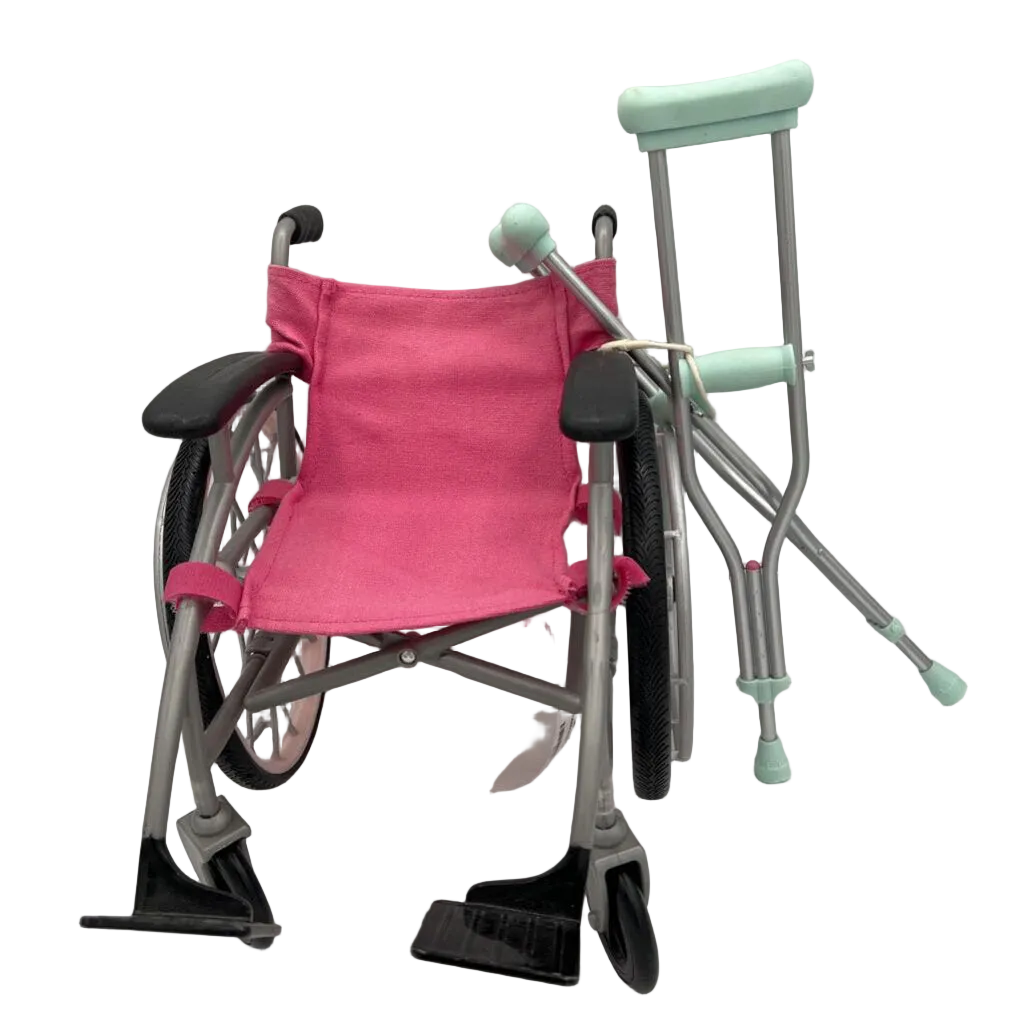 Doll Wheelchair & Crutches