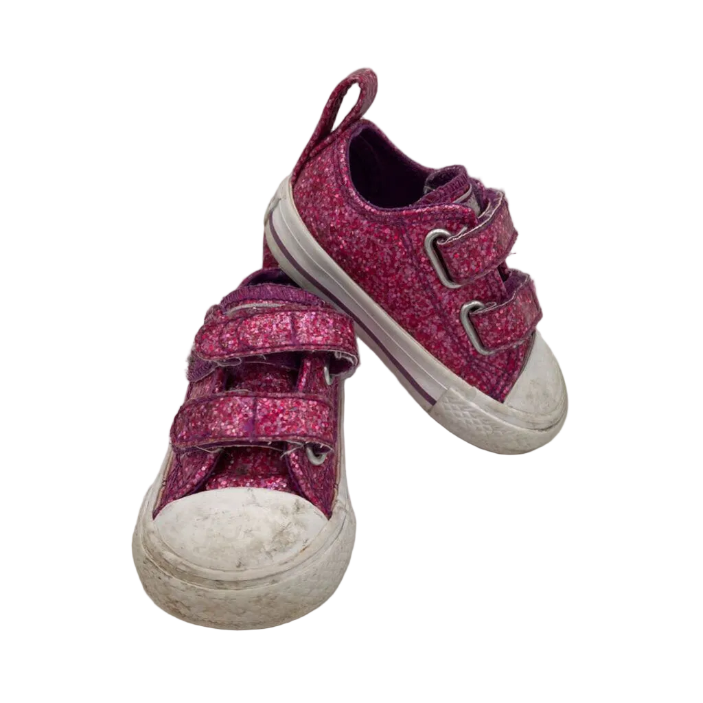 Tennis Shoes/Velcro Straps Metallic
