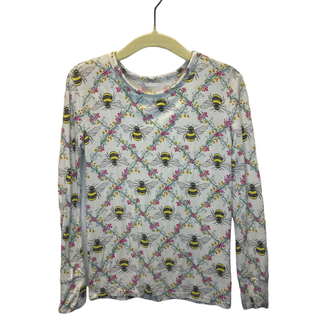 LS Pajama Set/Flowers & Bees