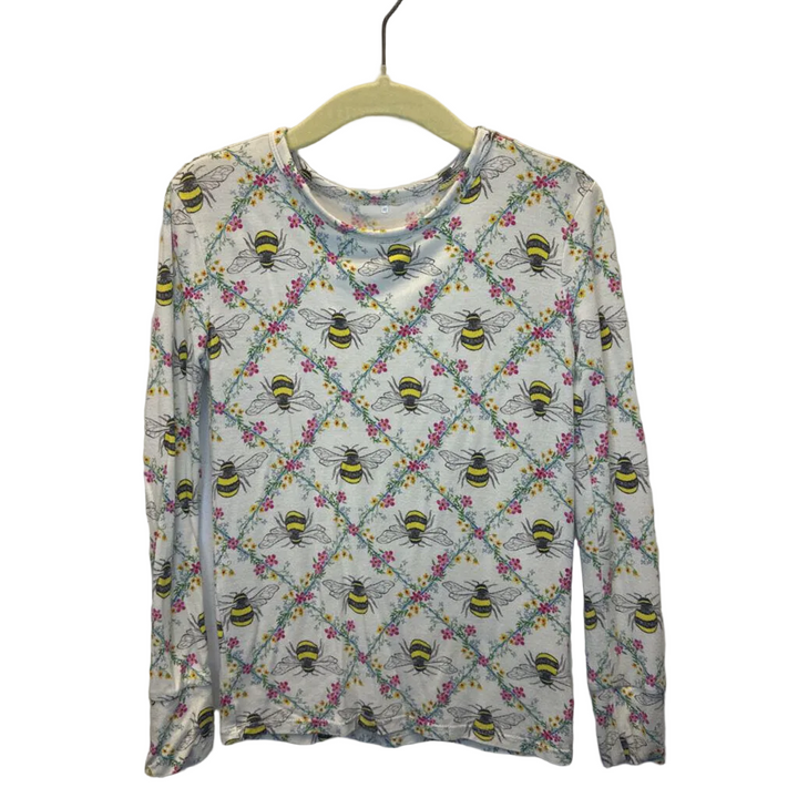 LS Pajama Set/Flowers & Bees
