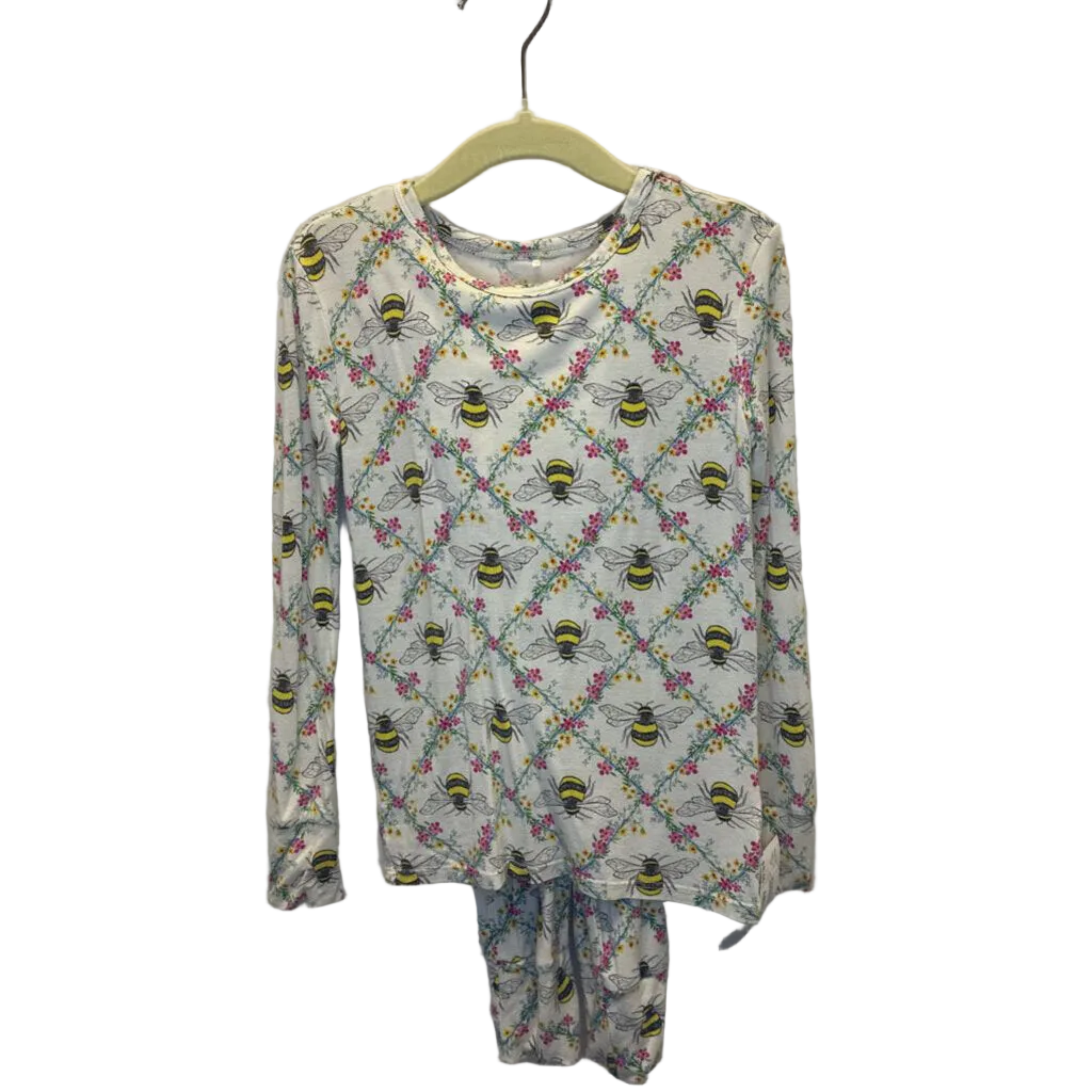 LS Pajama Set/Flowers & Bees