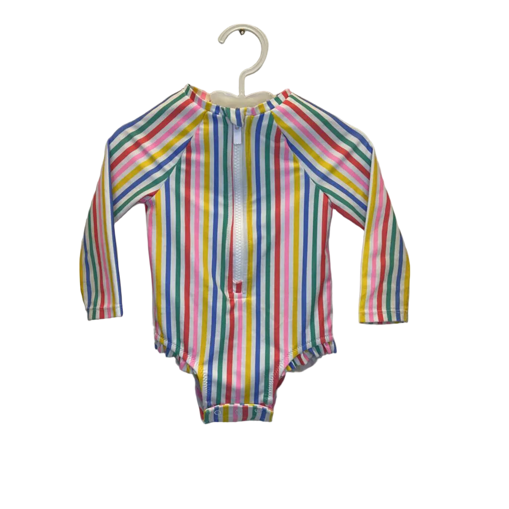 LS One Piece Bathing Suit / Stripes