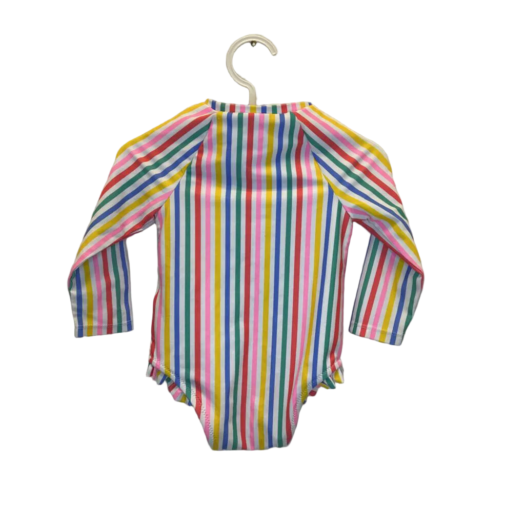LS One Piece Bathing Suit / Stripes