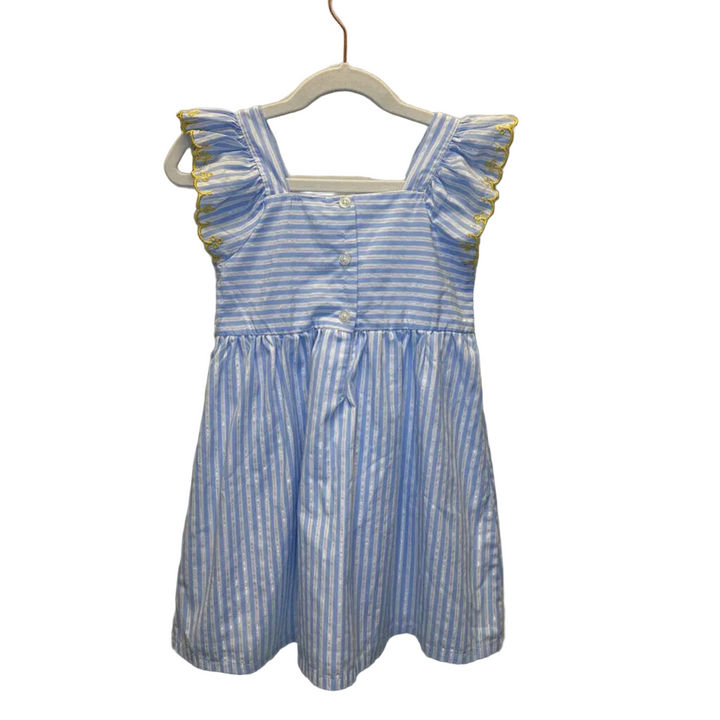 Sleeveless Ruffle Cap Dress/ Stripes / Flowers