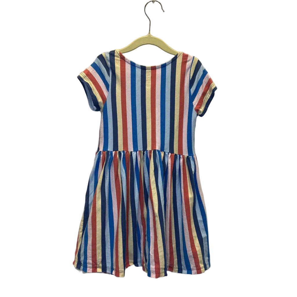 SS V Neck Dress / Stripes